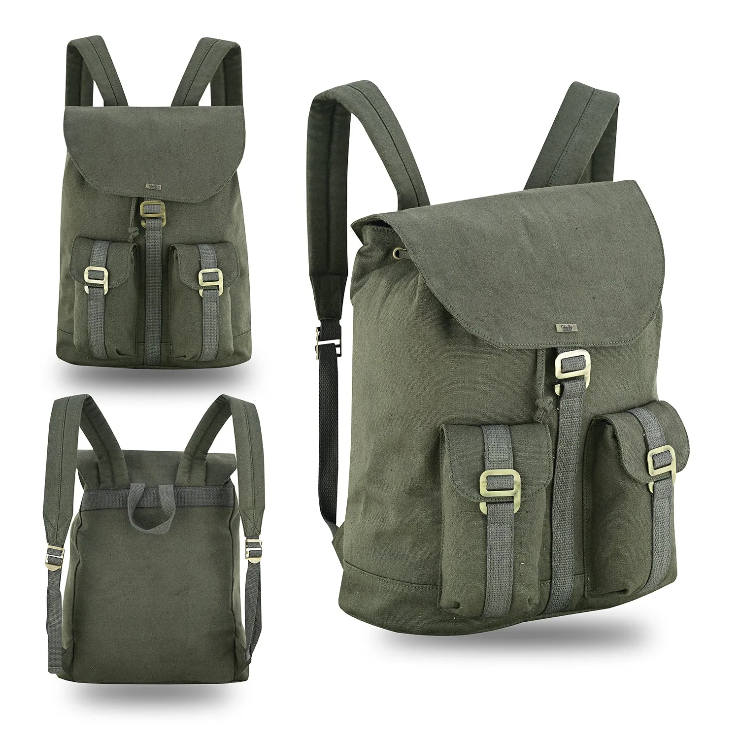 Charlie London Heritage Light Weight Casual DayPack, Laptop Backpack