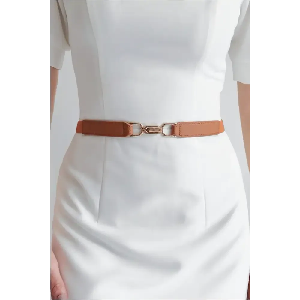Chic Alloy Buckle Elastic Belt