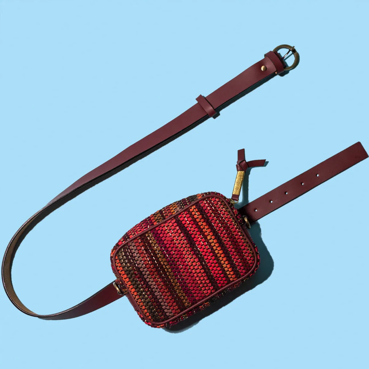 Chindi Boxy Sling - Sunset Red