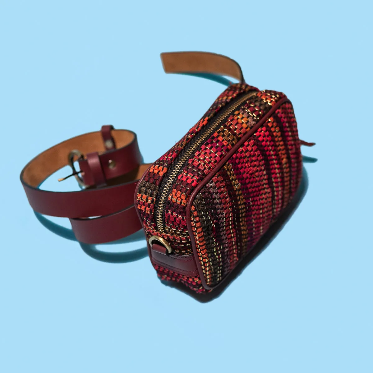 Chindi Boxy Sling - Sunset Red