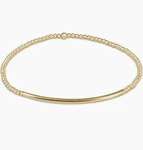 Classic Gold 2MM Bead Bracelet-Bliss Gold Bar