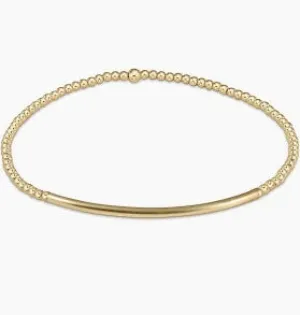 Classic Gold 2MM Bead Bracelet-Bliss Gold Bar