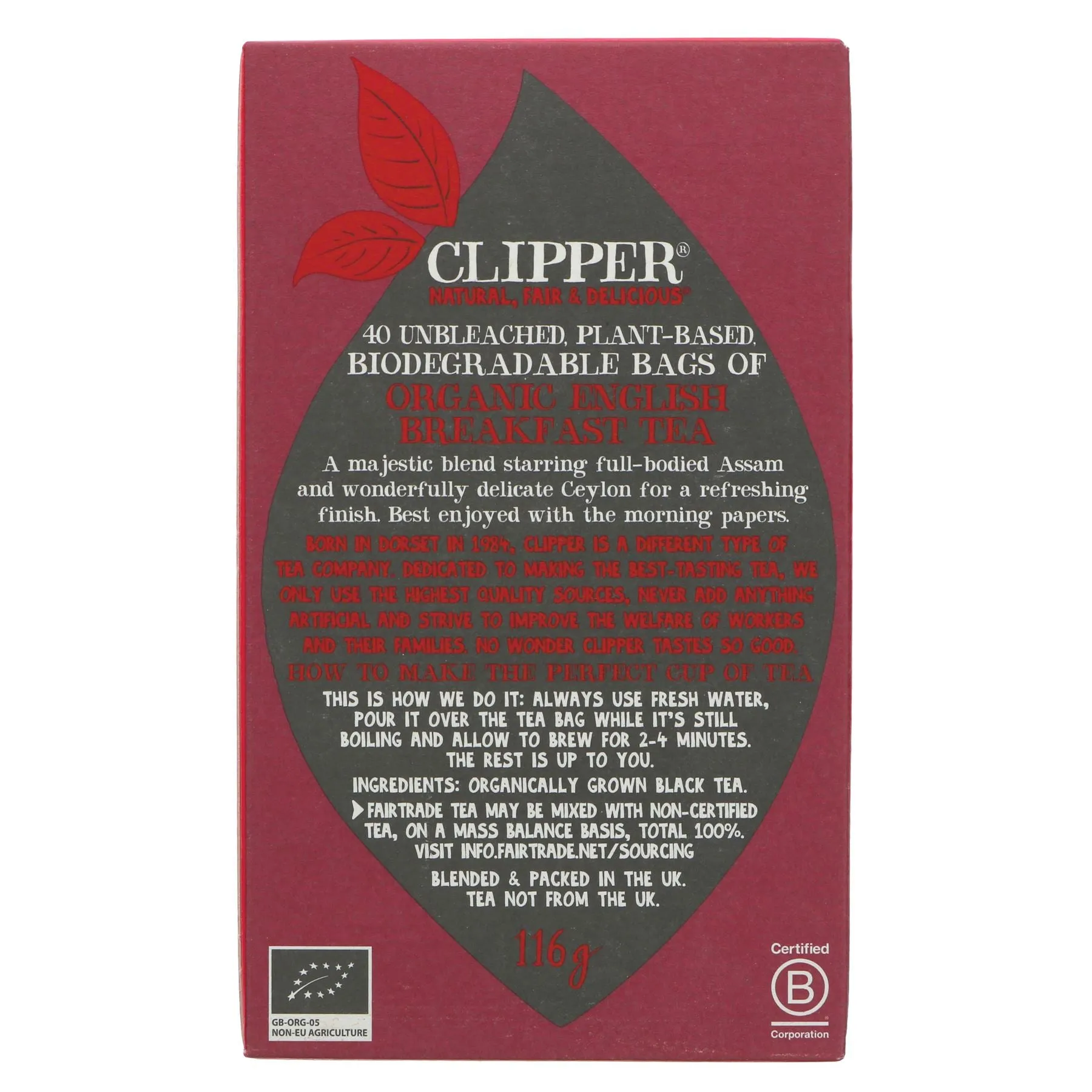 Clipper | English Breakfast Tea Organic | 40 bags