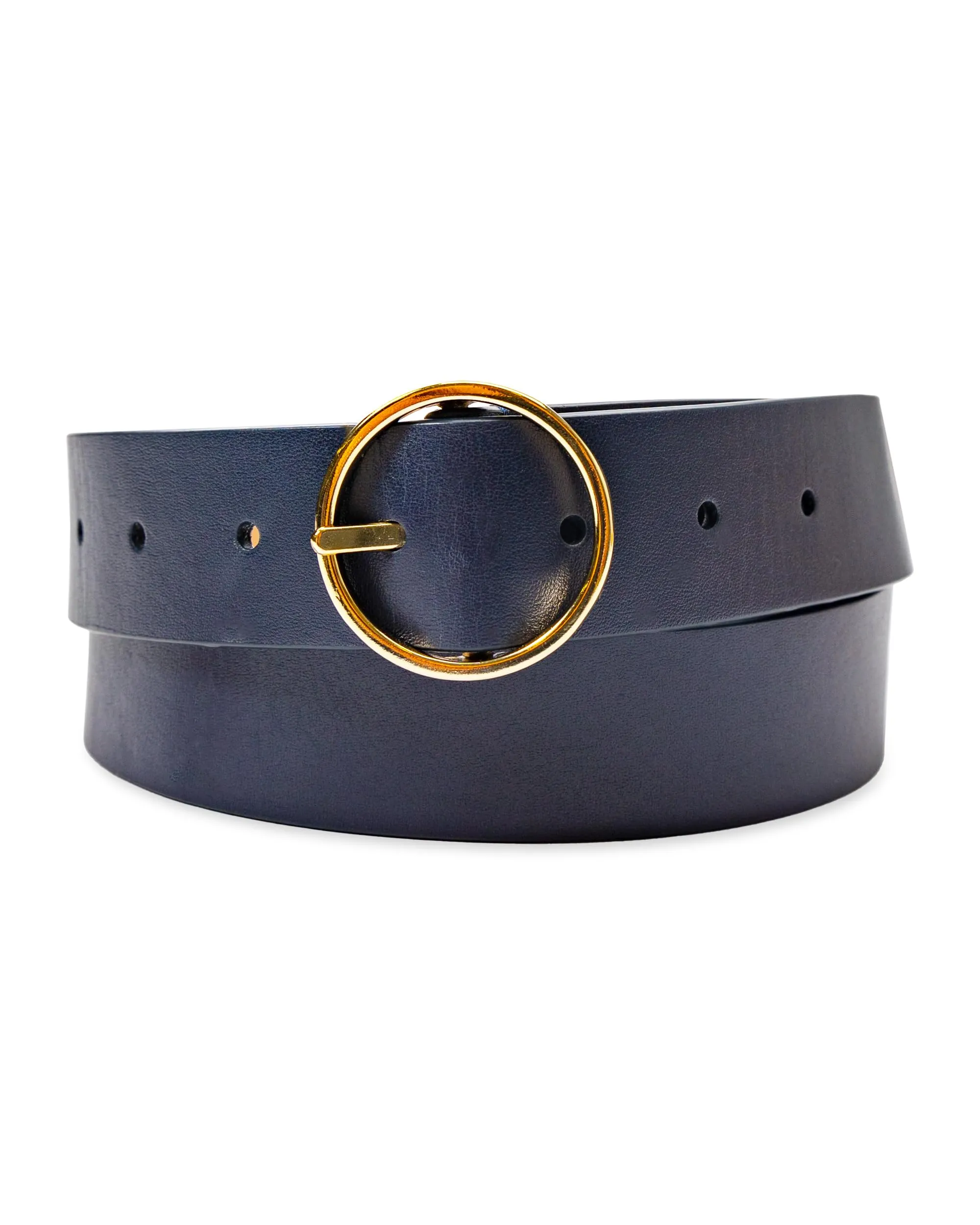 Cole Haan Women's Two-in-One Reversible Dress Belt, Navy/Natural, Small