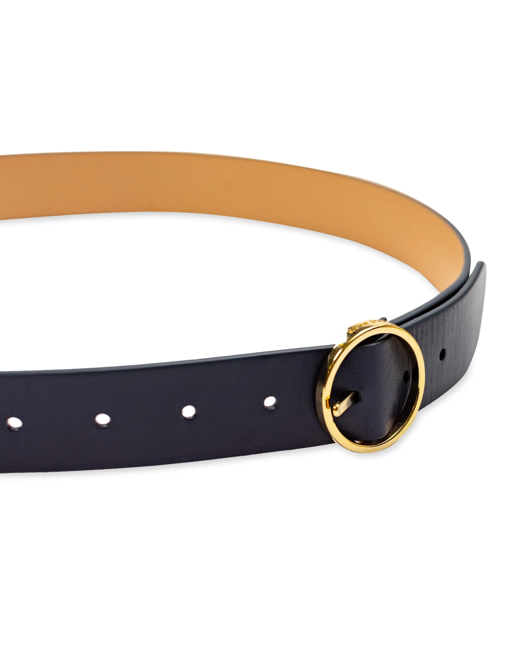 Cole Haan Women's Two-in-One Reversible Dress Belt, Navy/Natural, Small