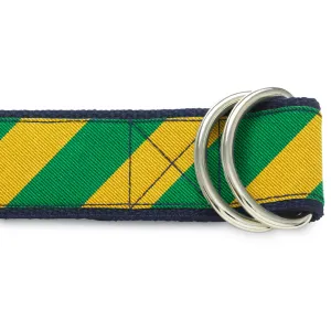 Collegiate Green and Gold - D-Ring Belts
