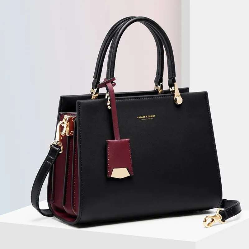 Compact Leather Tote Bag