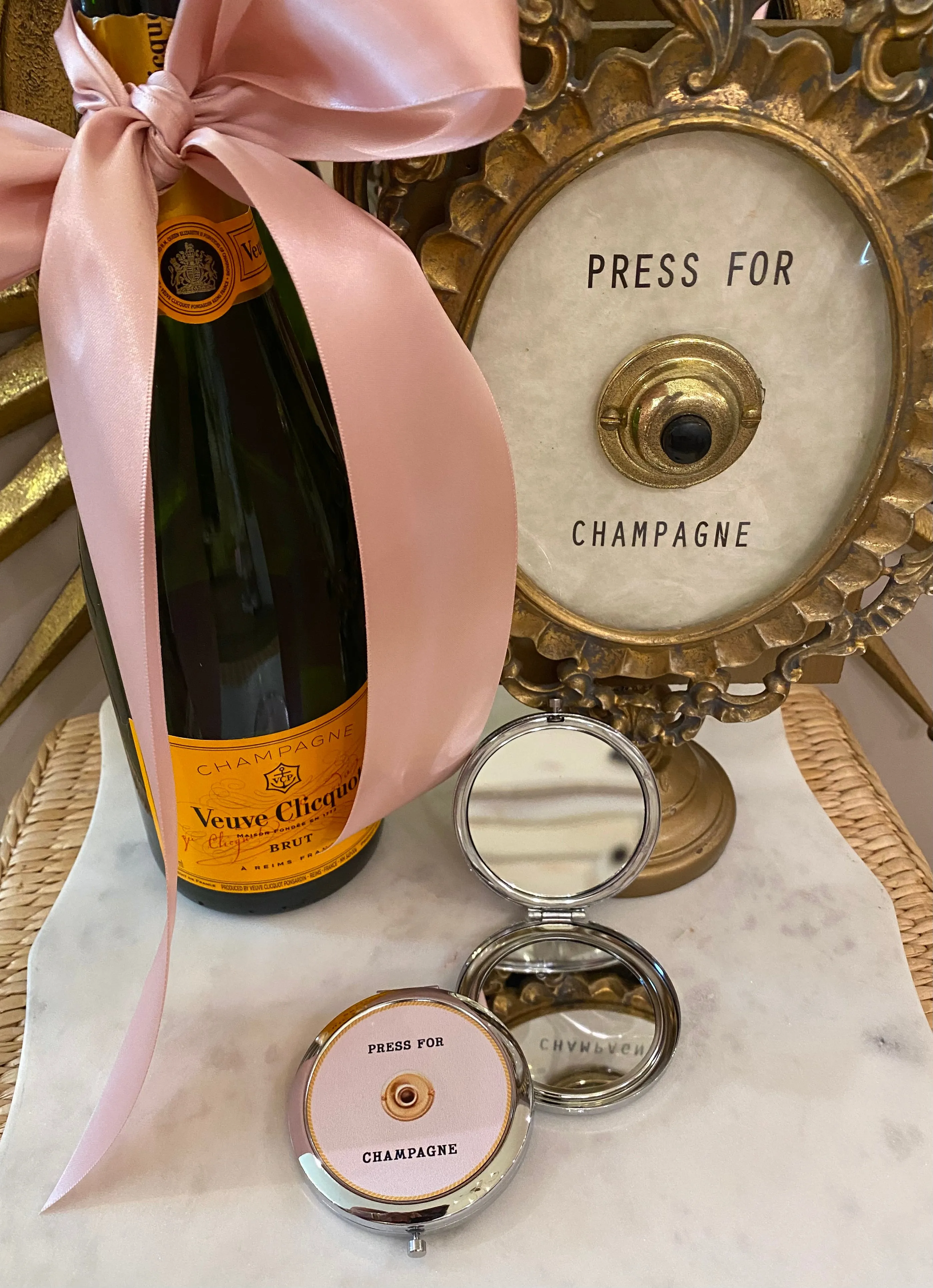 Compact Mirror - Press For Champagne