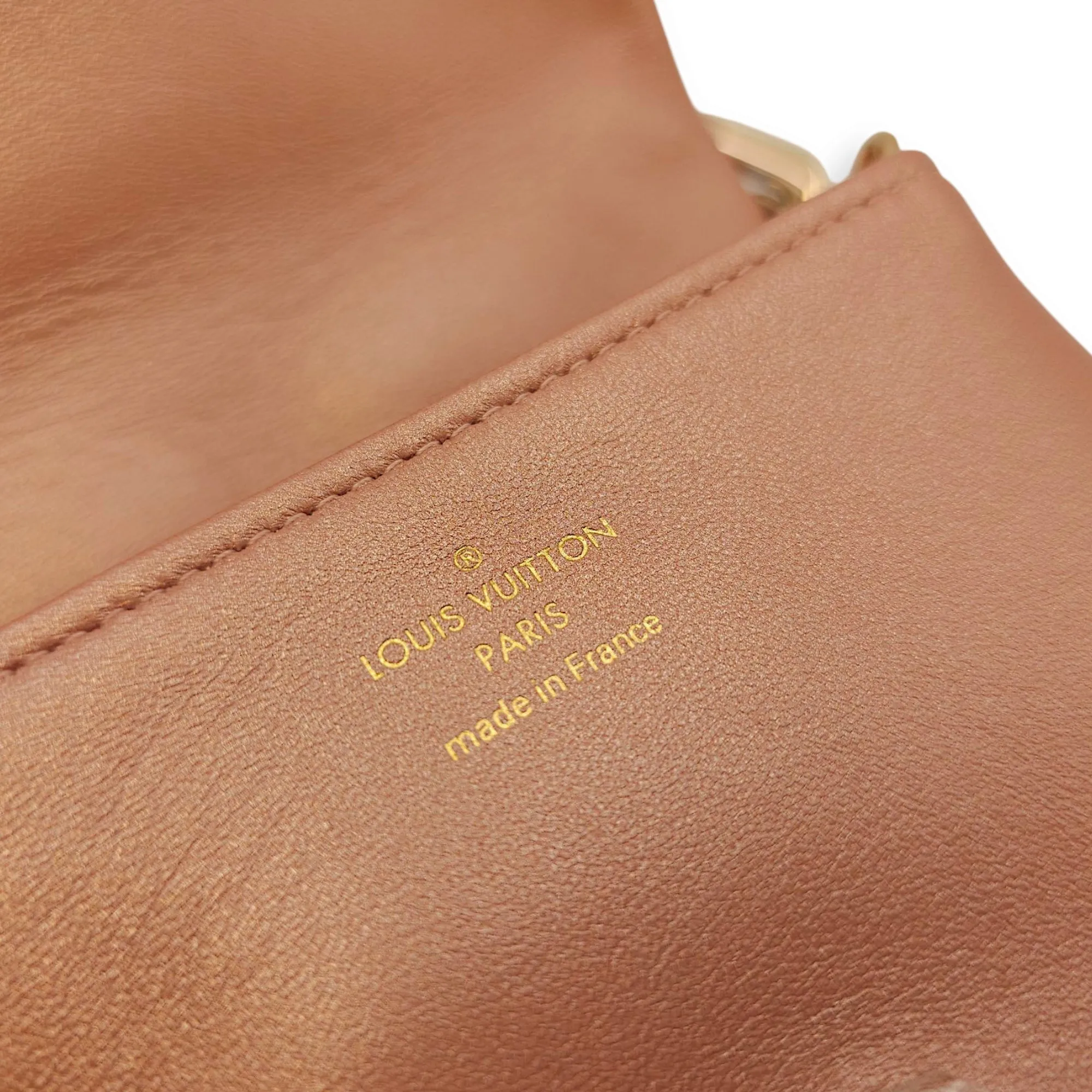 Coussin 13.5x10.5x2cm Gold Belt Bag in Empriente Leather, Gold hardware