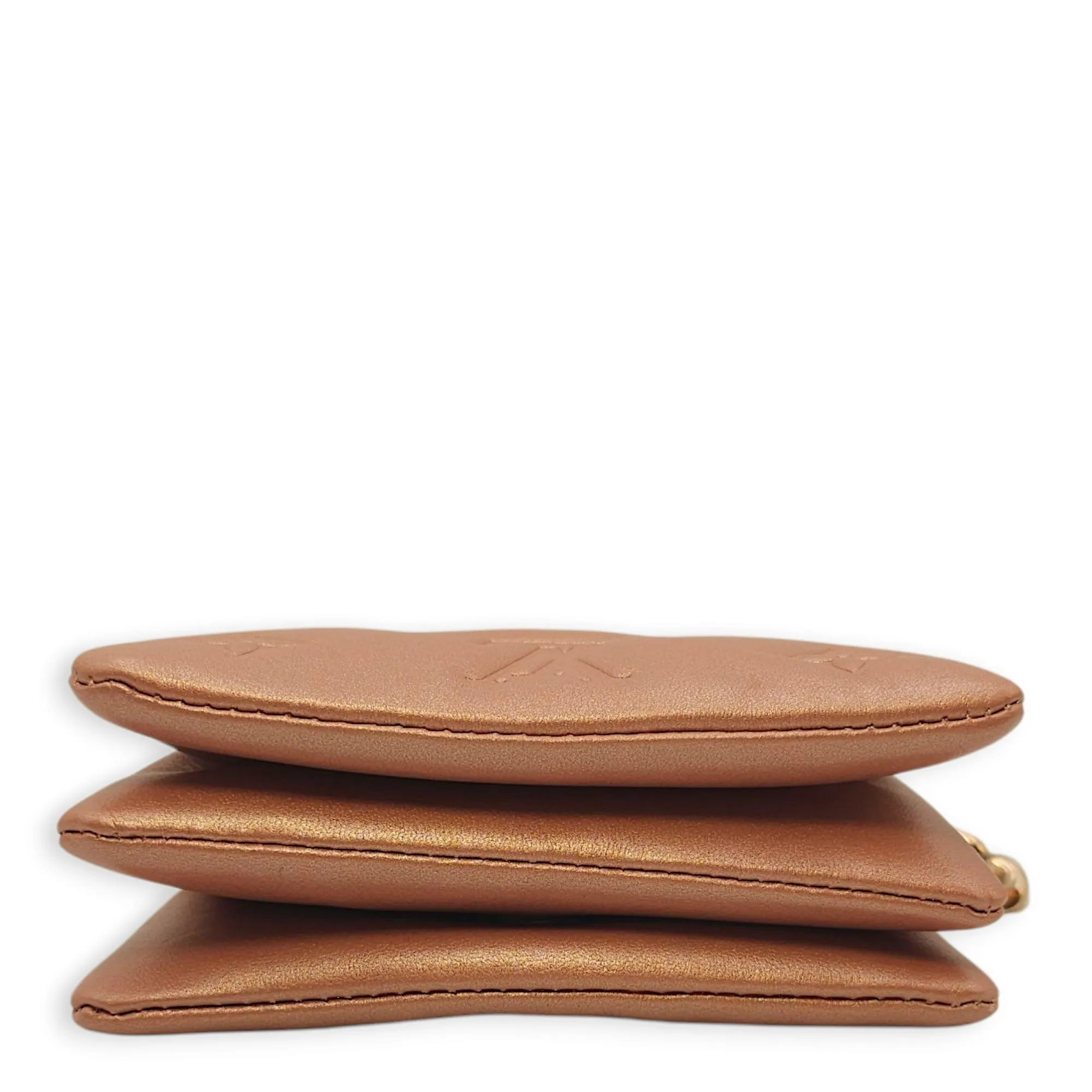 Coussin 13.5x10.5x2cm Gold Belt Bag in Empriente Leather, Gold hardware