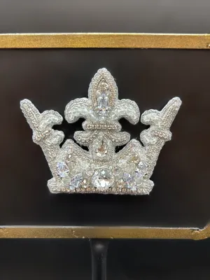 Crystal Crown Brooch