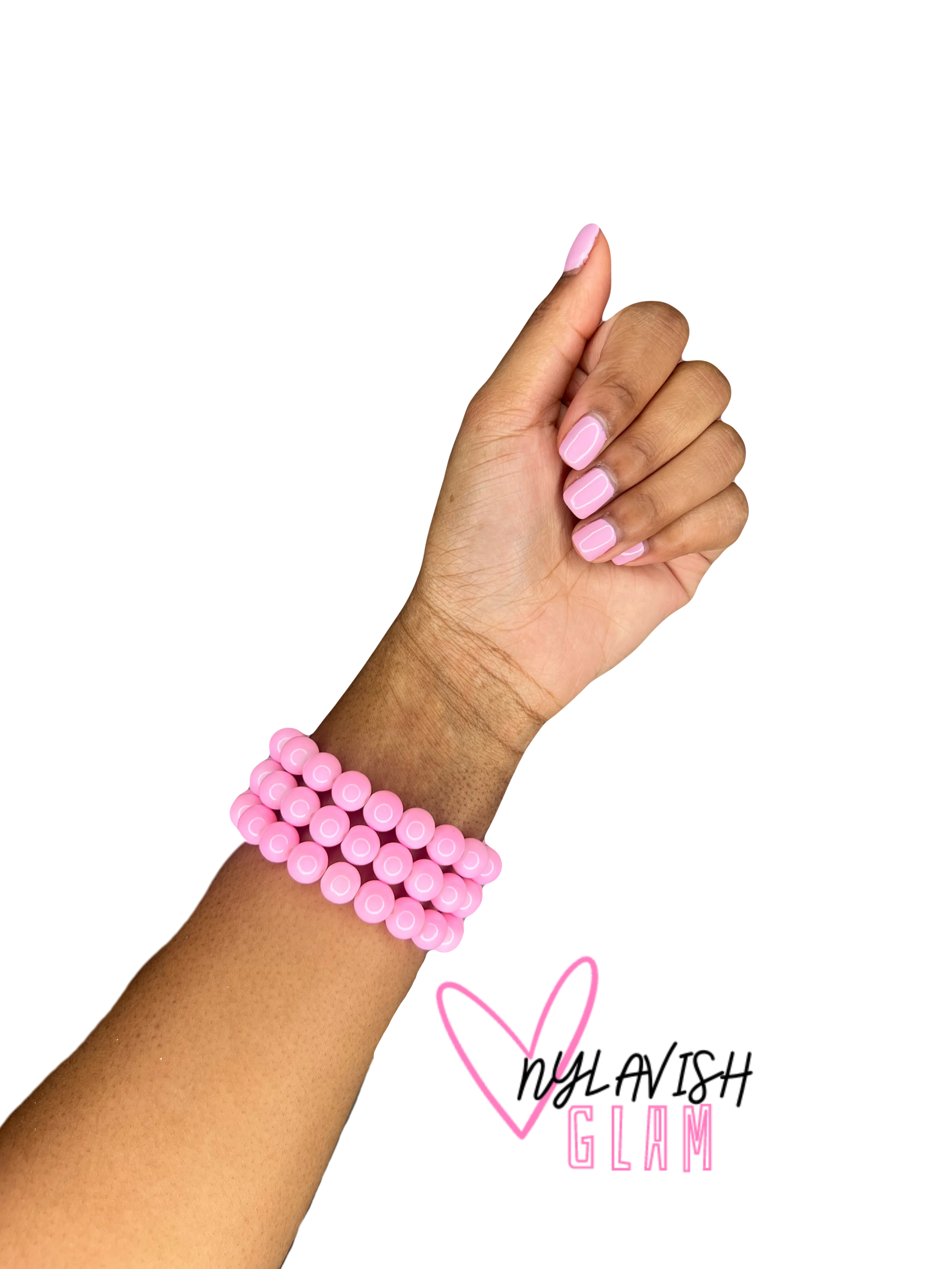 Cupcake Pink Beaded Bracelet