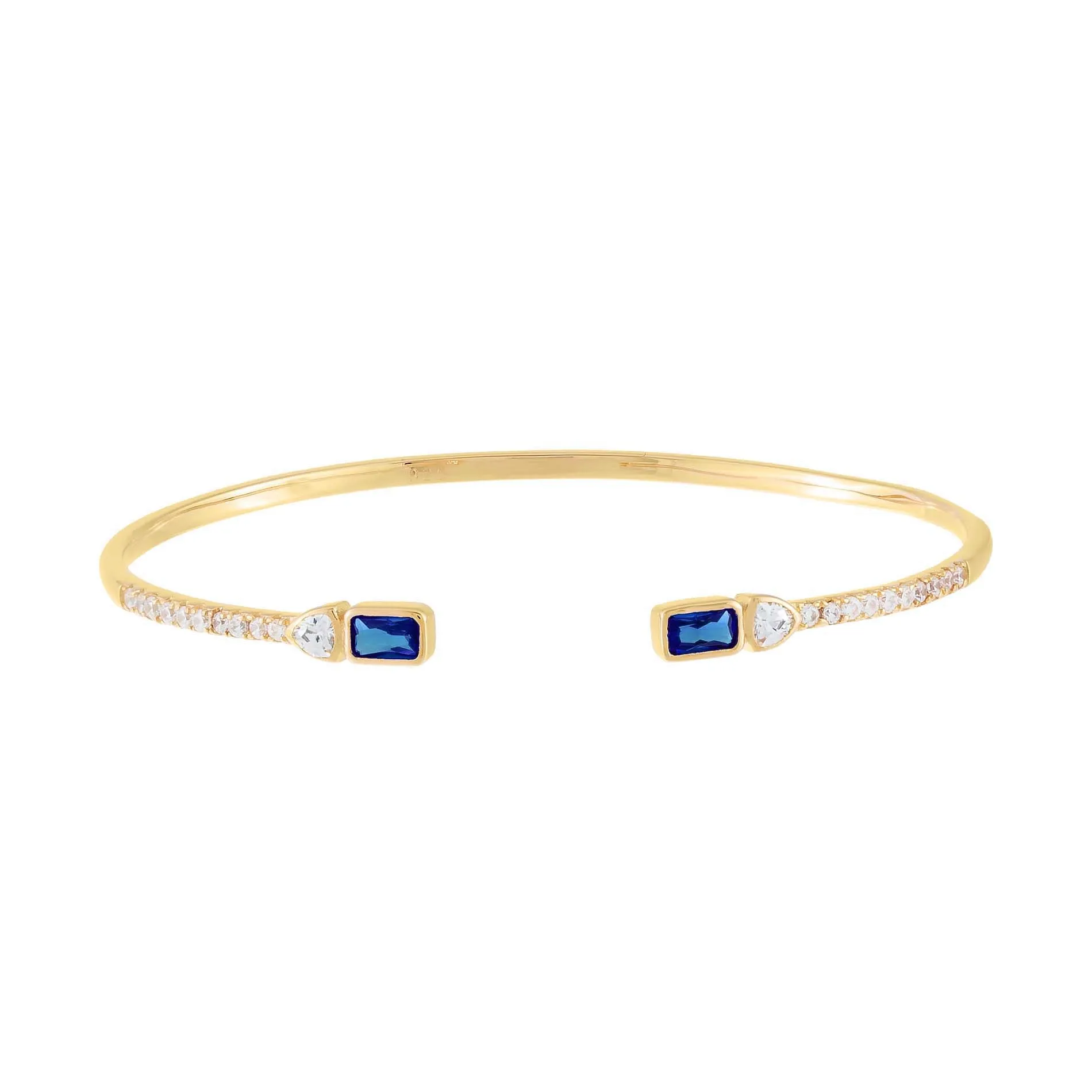 CZ Colored Baguette Bangle