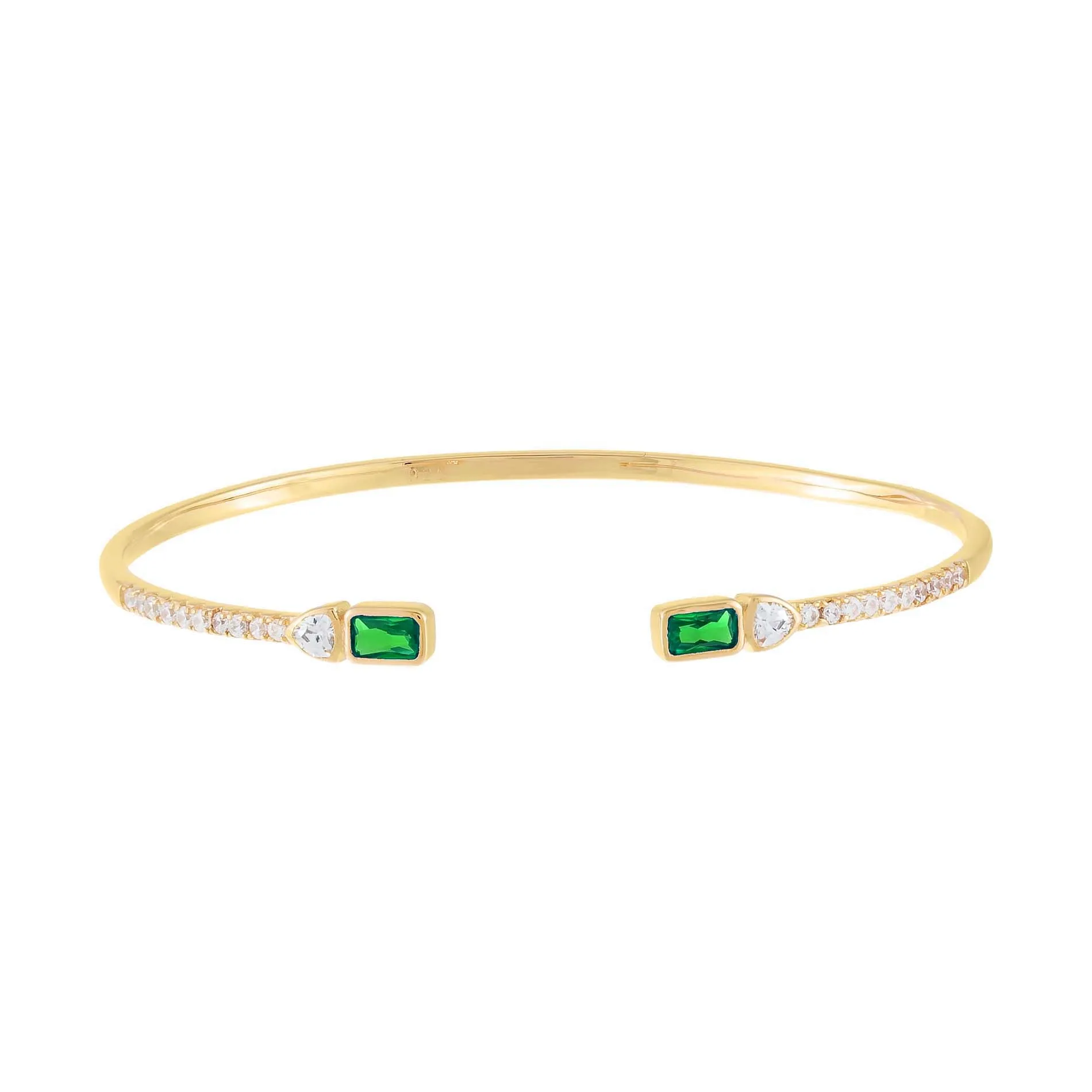 CZ Colored Baguette Bangle