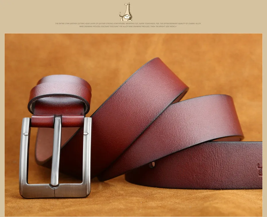Designer Belts For Men High Quality Genuine Cowhide Leather