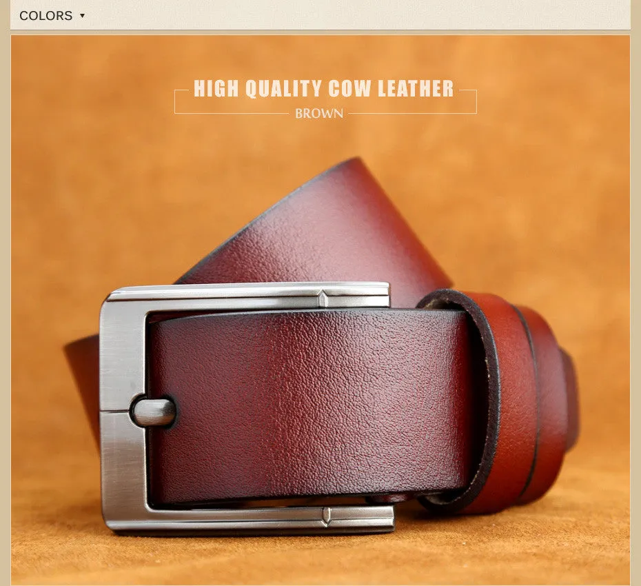 Designer Belts For Men High Quality Genuine Cowhide Leather
