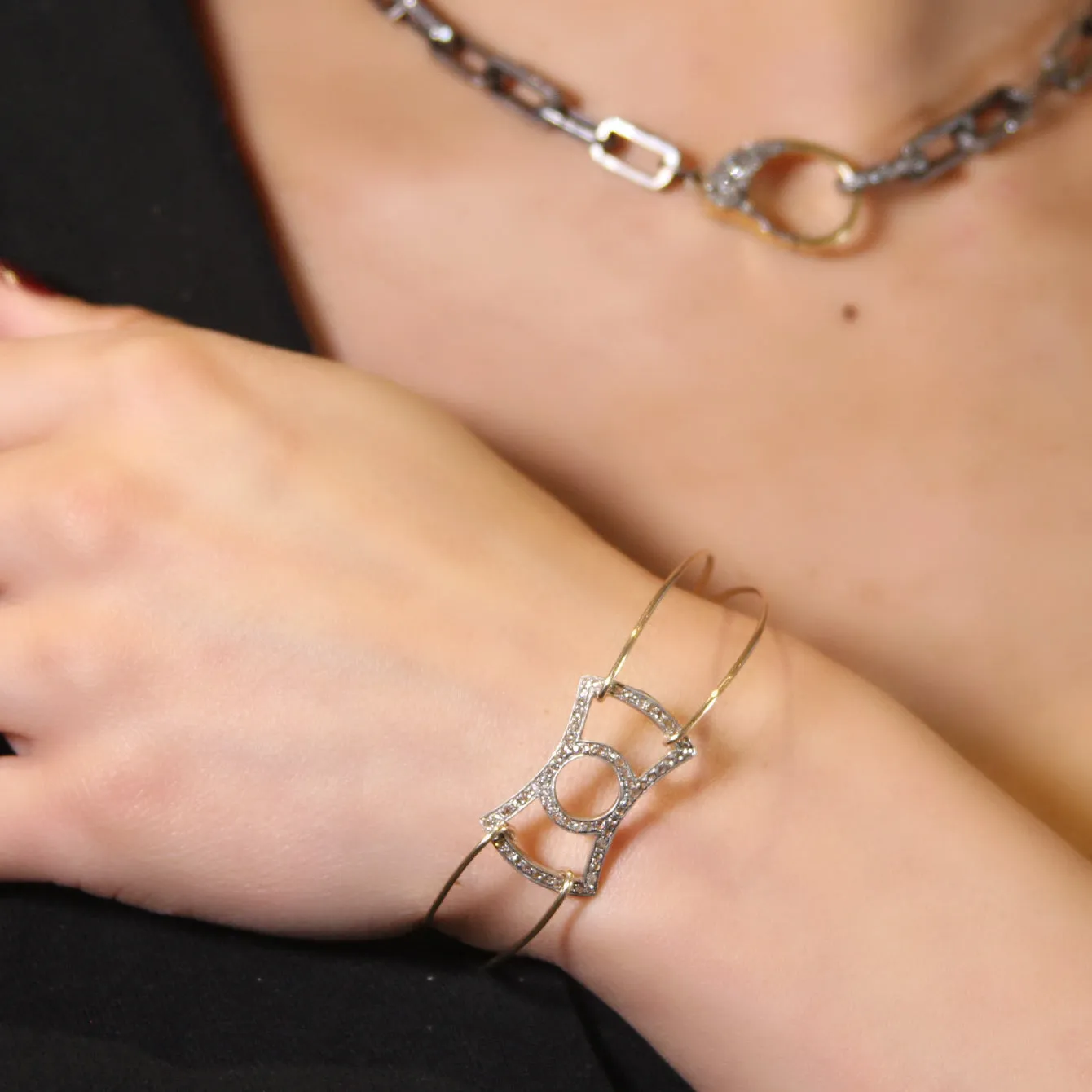 Diamond Bow Tie Bangle