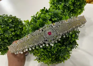 Diamond Finish Vaddanam with Interchangeable Stones