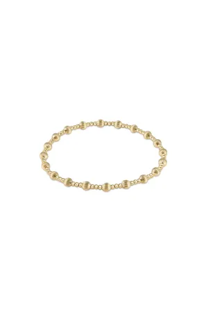 Dignity Sincerity Pattern 4mm Bead Bracelet Gold