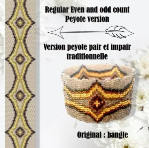 DIY Vertical Peyote Pattern - Bracelet TERRE