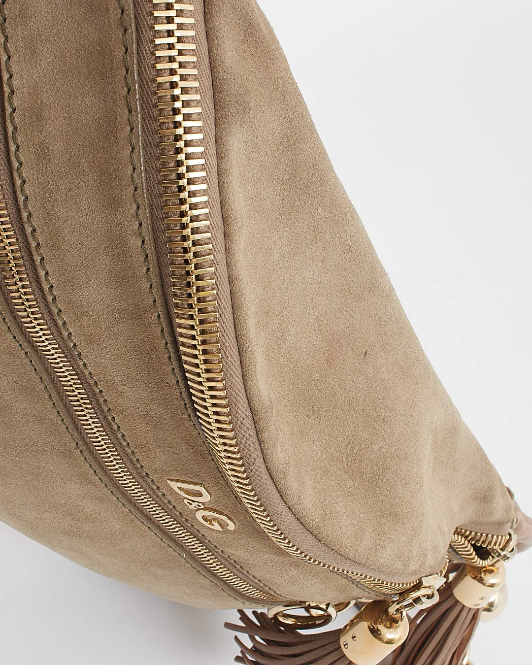 Dolce & Gabbana Beige Suede Belt Bag