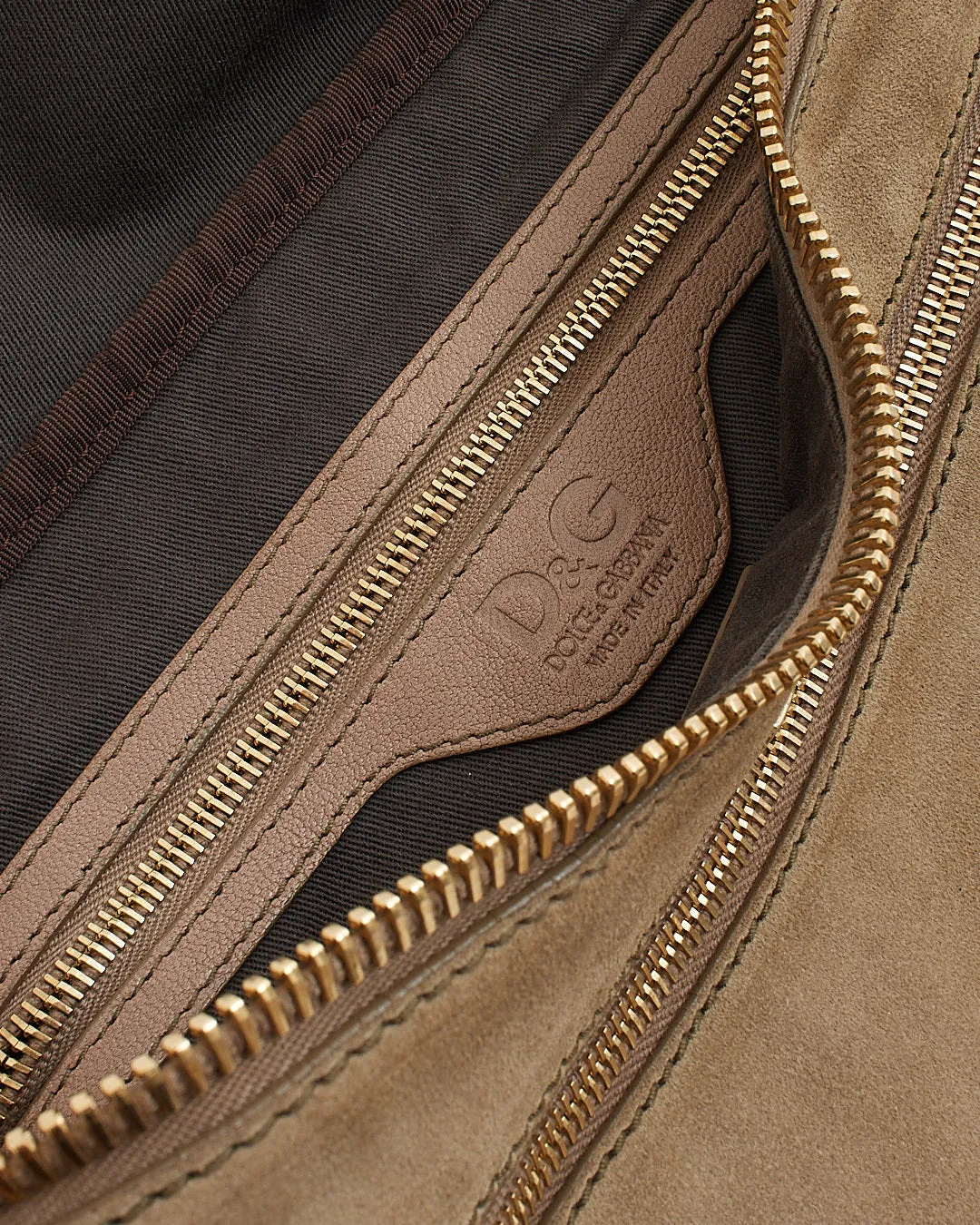 Dolce & Gabbana Beige Suede Belt Bag