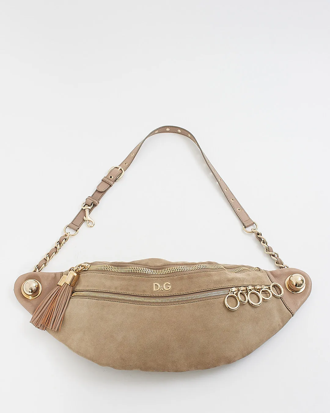 Dolce & Gabbana Beige Suede Belt Bag