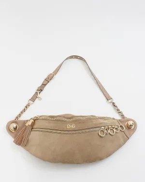 Dolce & Gabbana Beige Suede Belt Bag