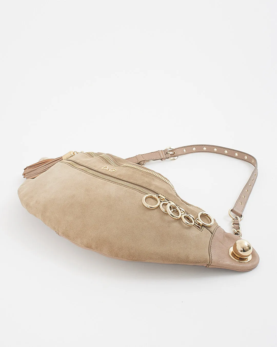 Dolce & Gabbana Beige Suede Belt Bag