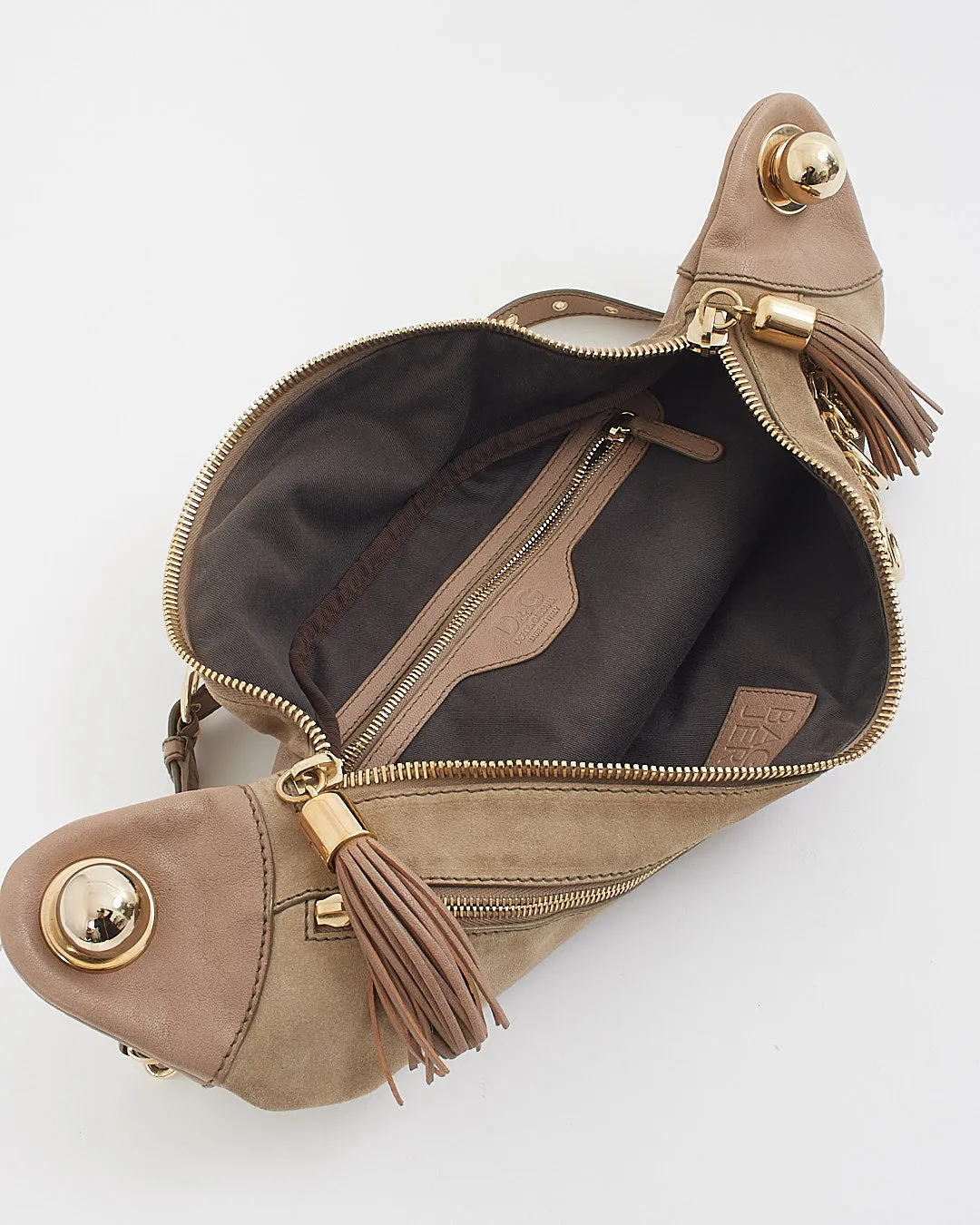 Dolce & Gabbana Beige Suede Belt Bag