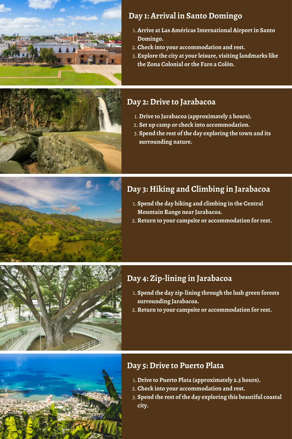 Dominican Republic - Where Culture Meets Caribbean Beauty: A 10 Day Itinerary to Camping, Surfing, Climbing, Hiking, and Zip-Lining