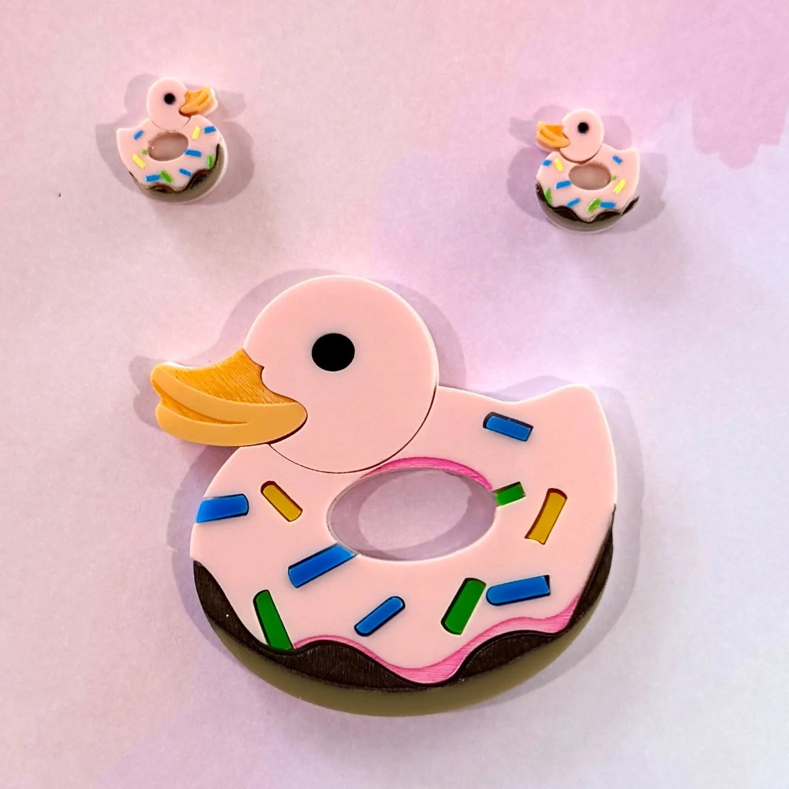 Donut 🍩 Ducky - Brooch - Set of 2