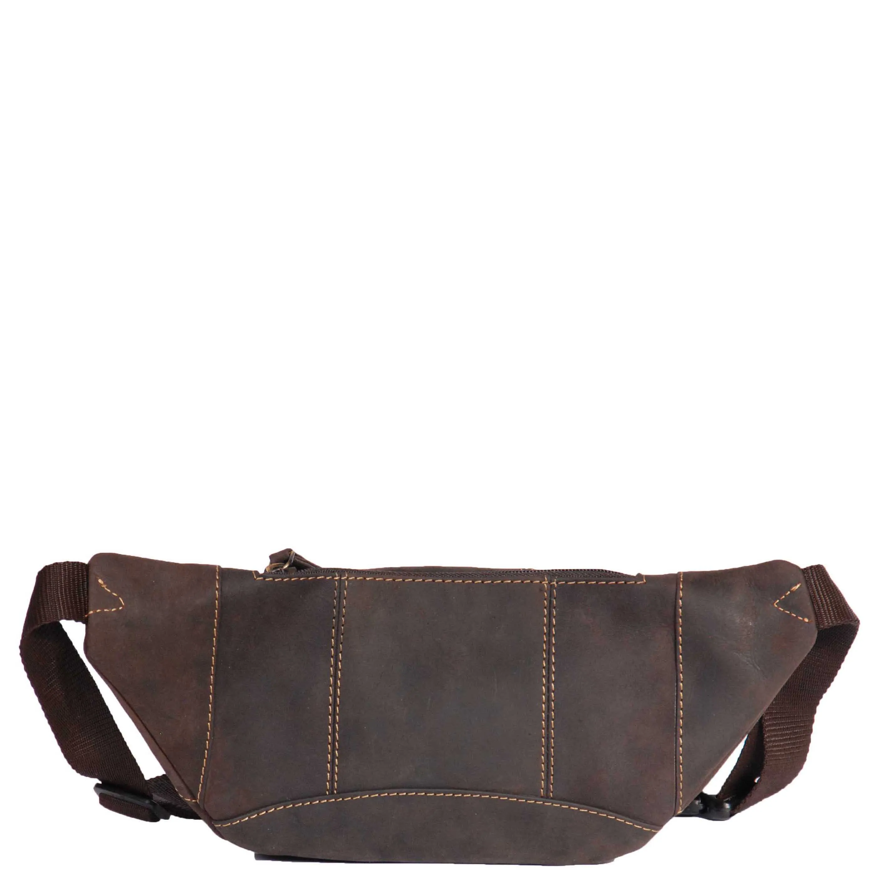 DR377 Real Leather Bum Bag Belt Waist Pack Oil Brown