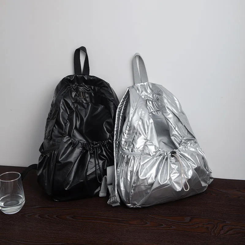 Drawstring fold backpacks
