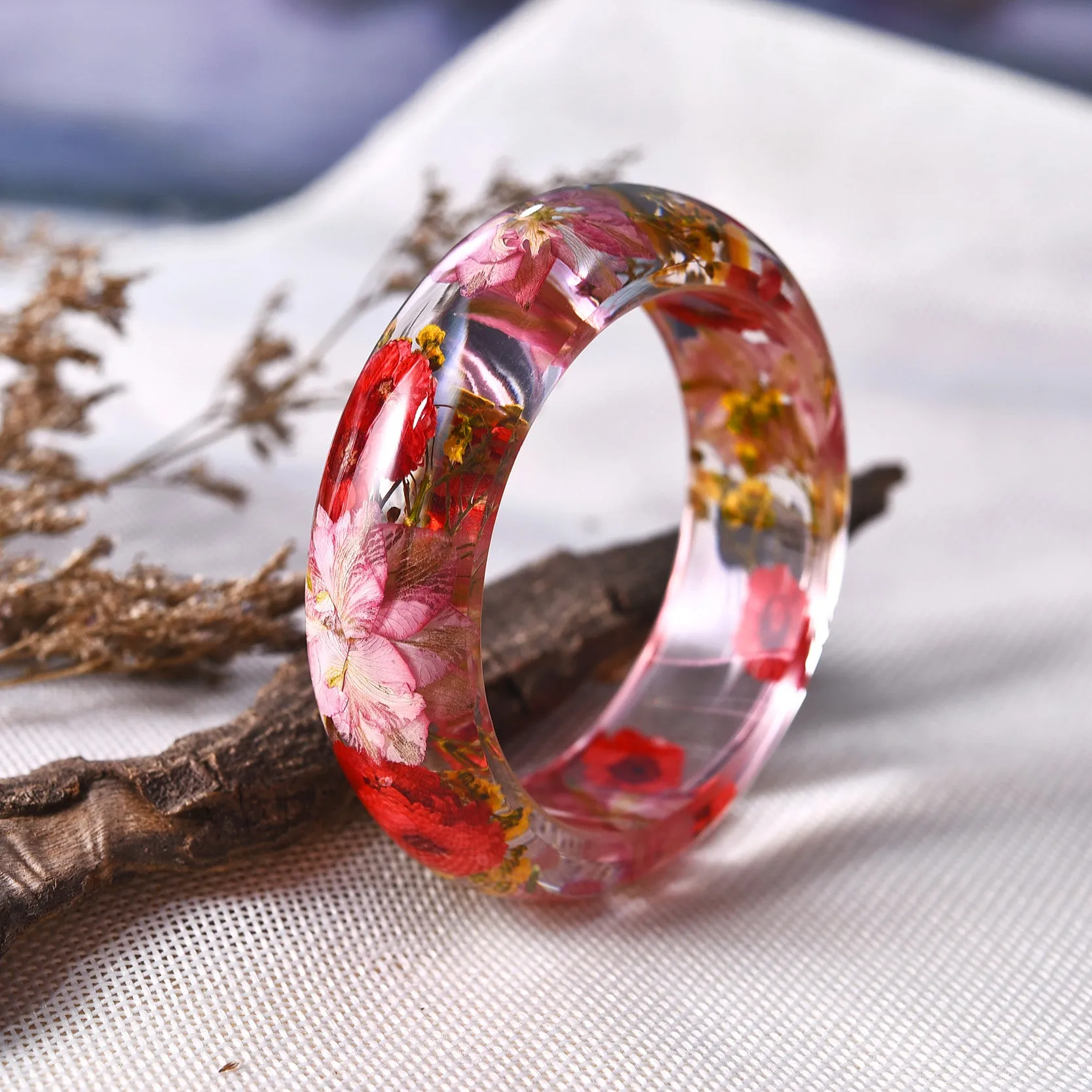Dried Wildflower Bangle