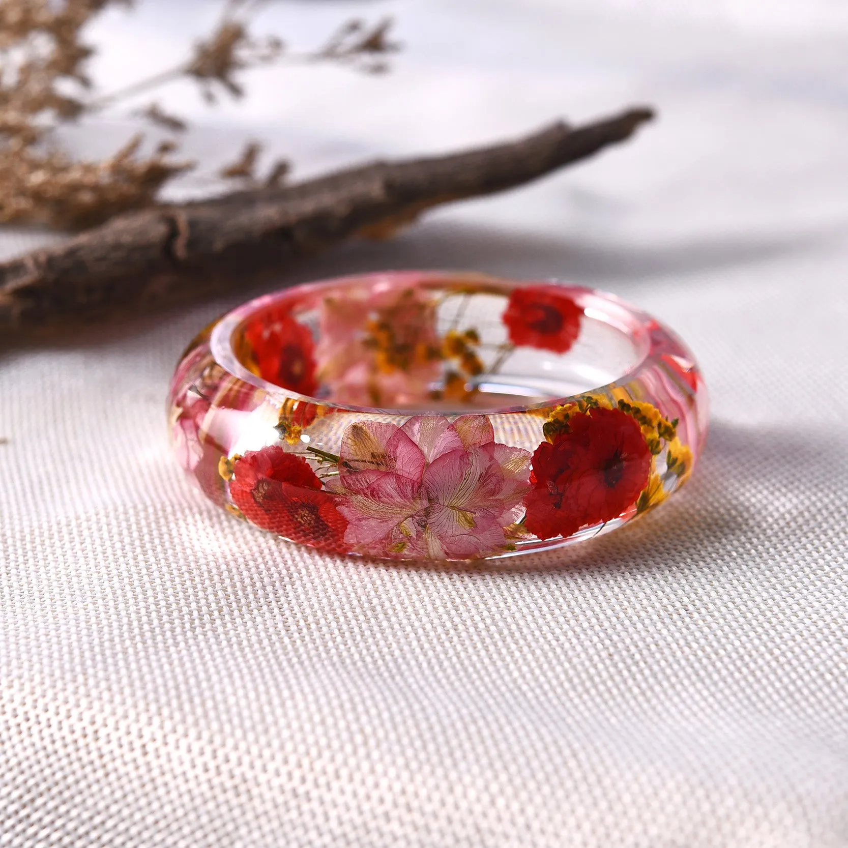 Dried Wildflower Bangle