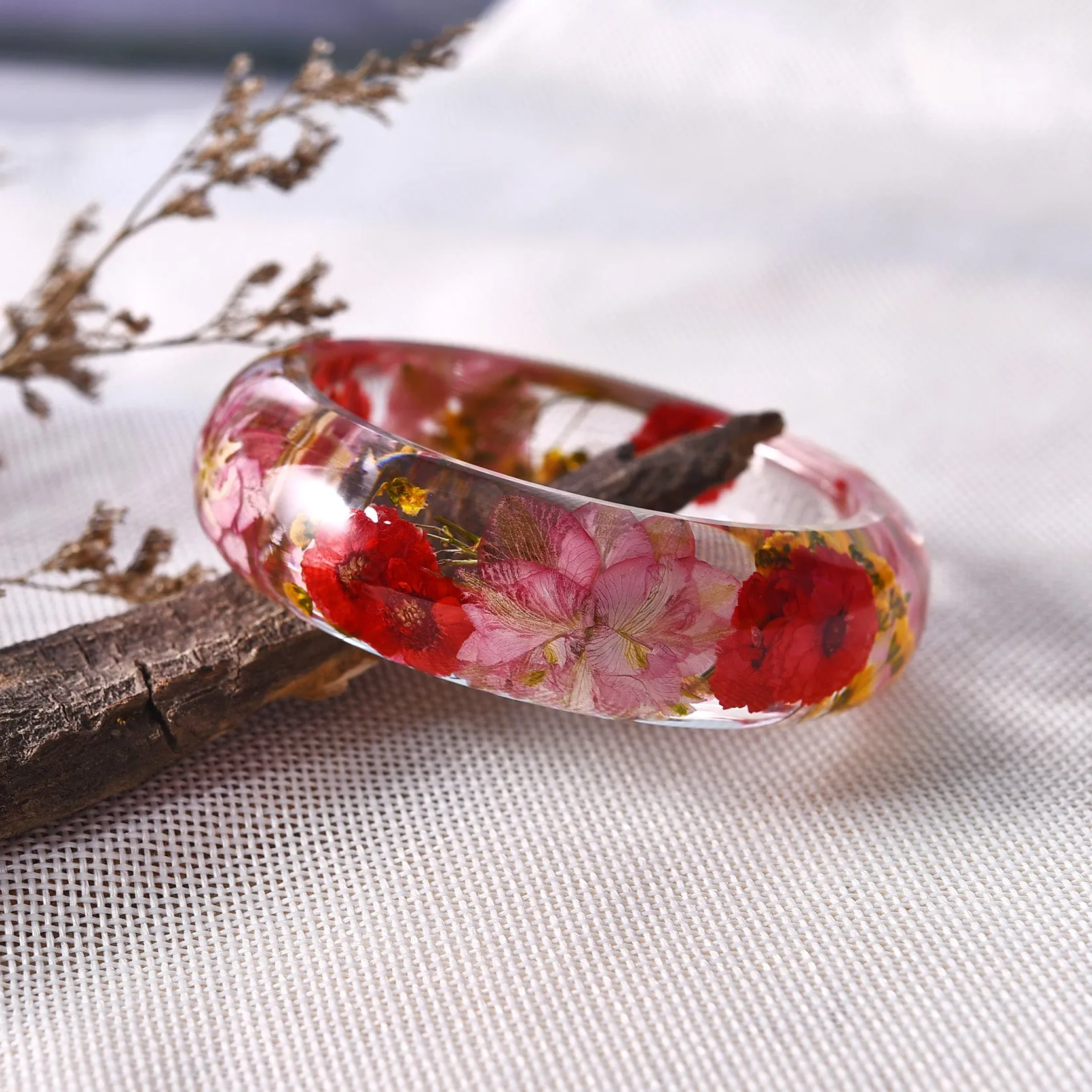 Dried Wildflower Bangle