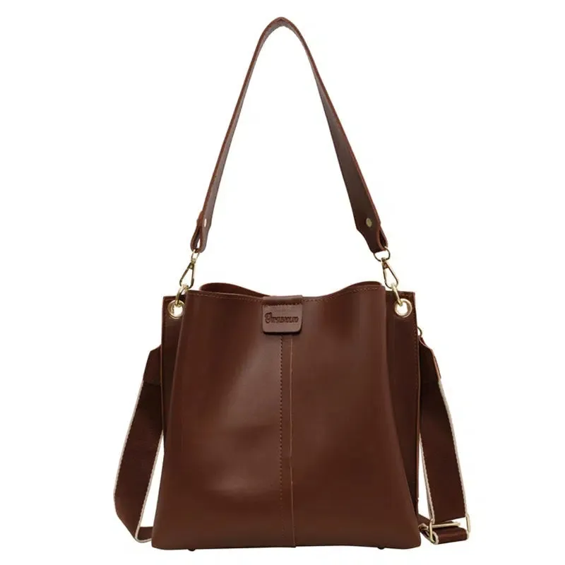 Dual Straps Bucket Shaped Bag