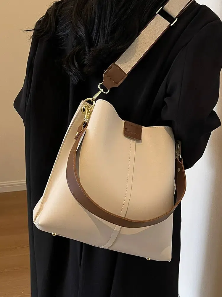 Dual Straps Bucket Shaped Bag