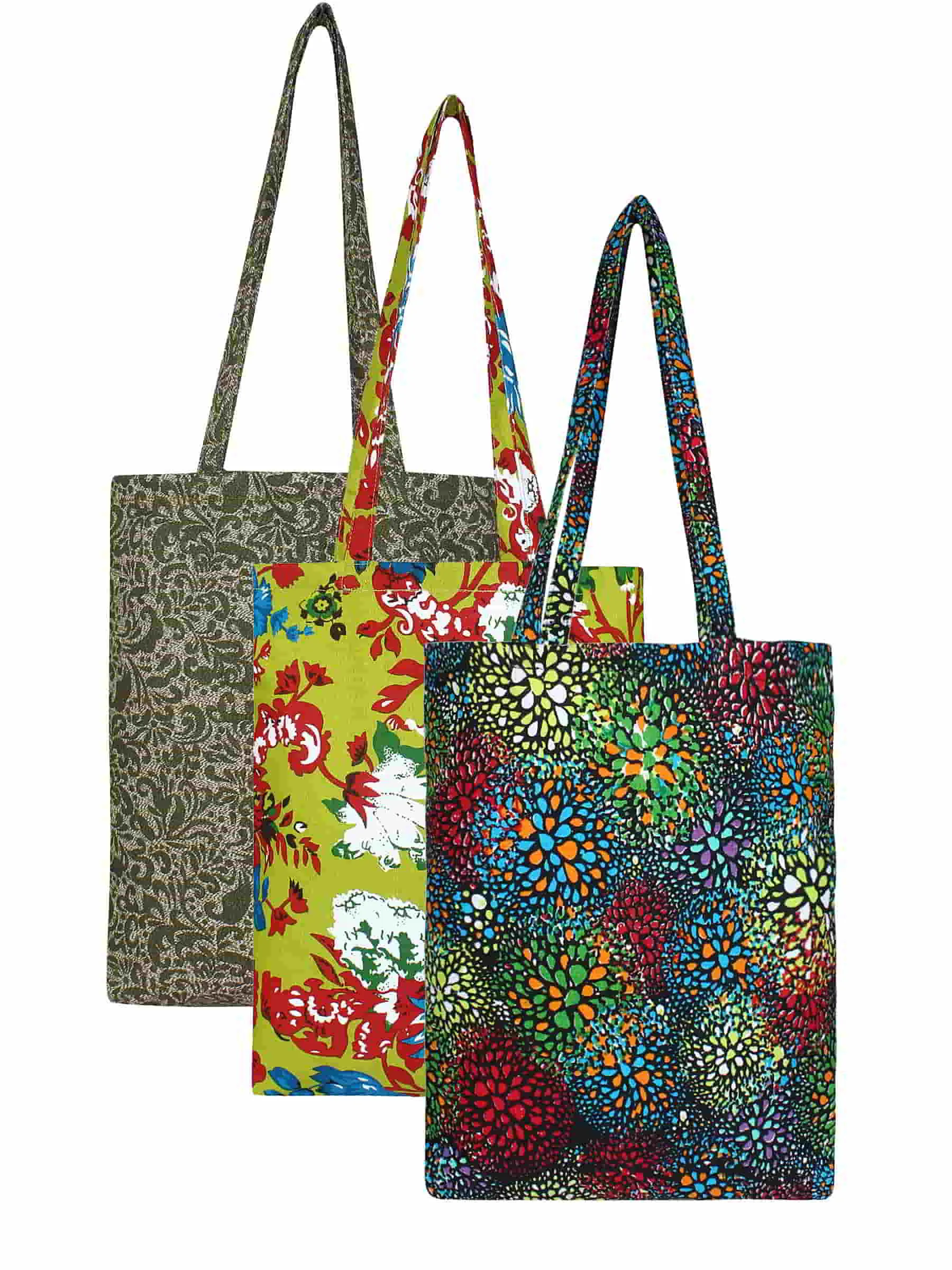 Eco-Friendly Printed Canvas Shopping Bag (Pack of 3)
