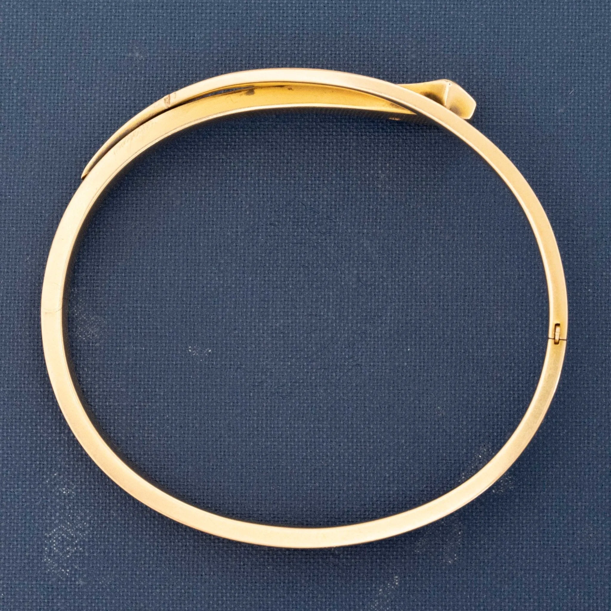 Edwardian Gold Nail Bangle Bracelet