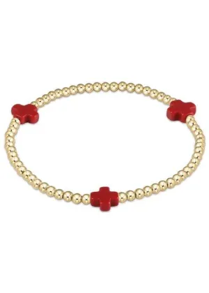 eGIRL SIGNATURE CROSS BRACELET - RED