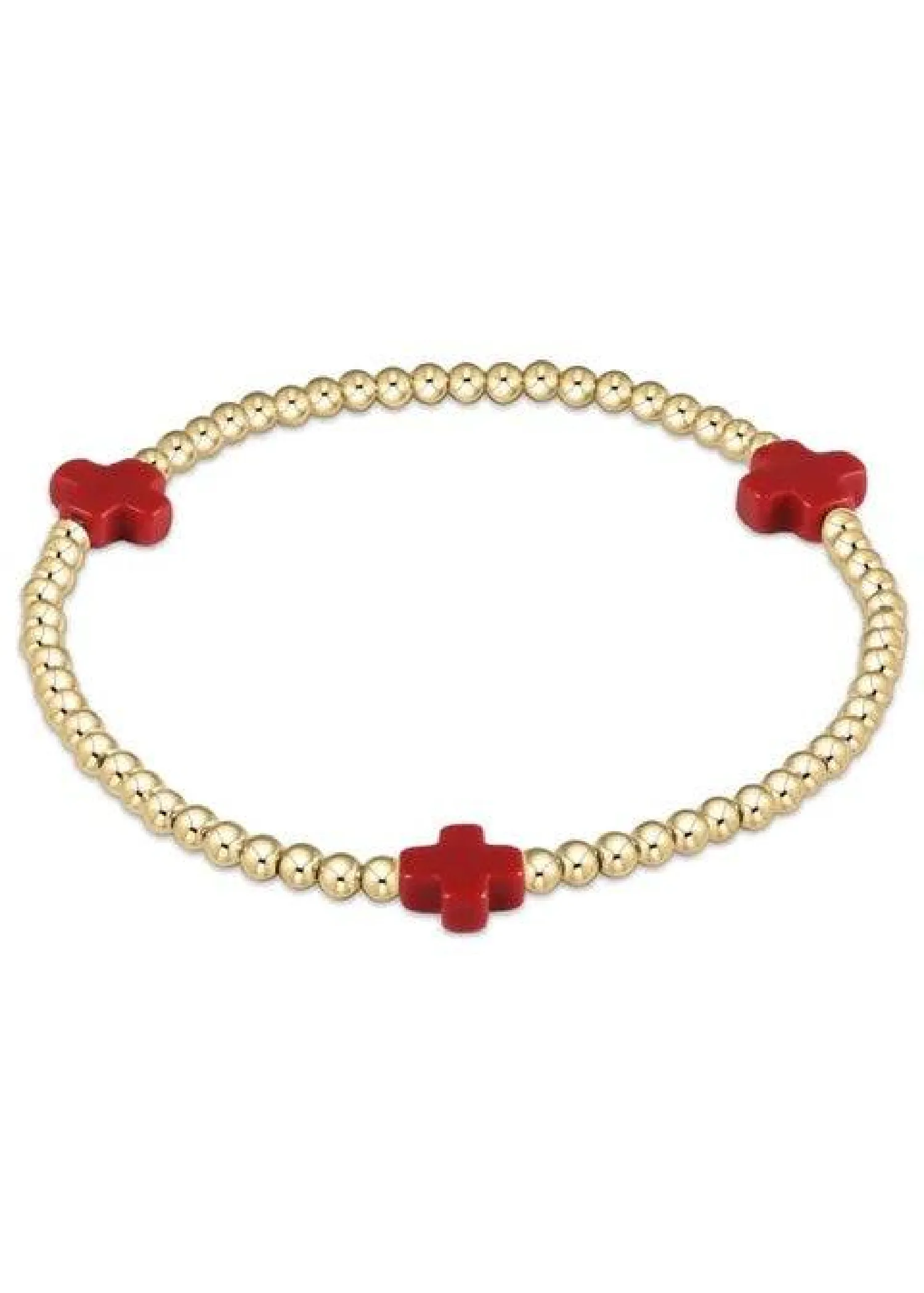 eGIRL SIGNATURE CROSS BRACELET - RED