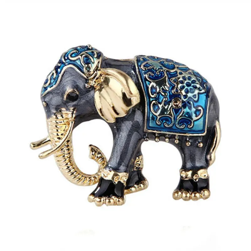 Elephant Shape Brooch Crystal Pins Brooches