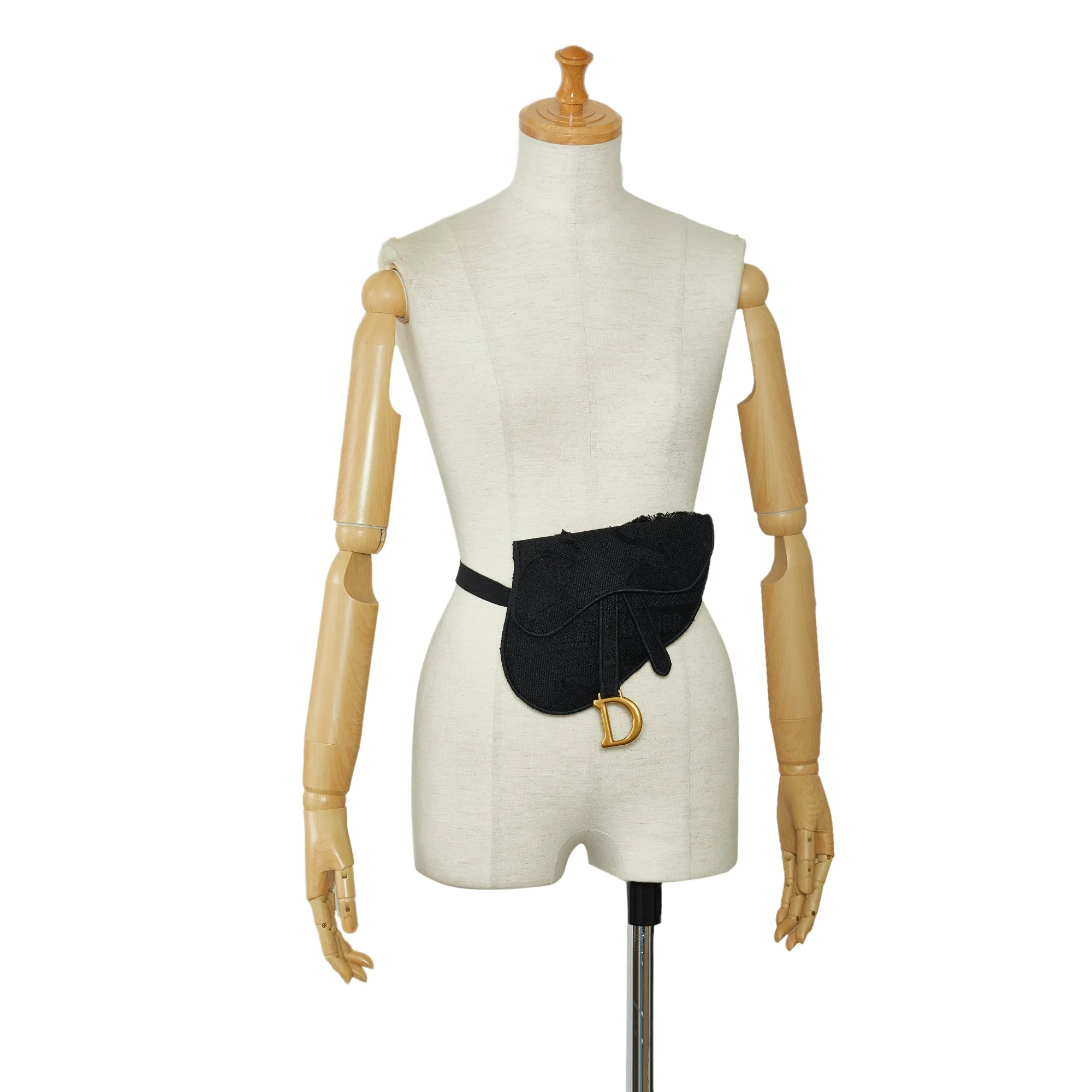 Embroidered Canvas Camouflage Saddle Belt Bag