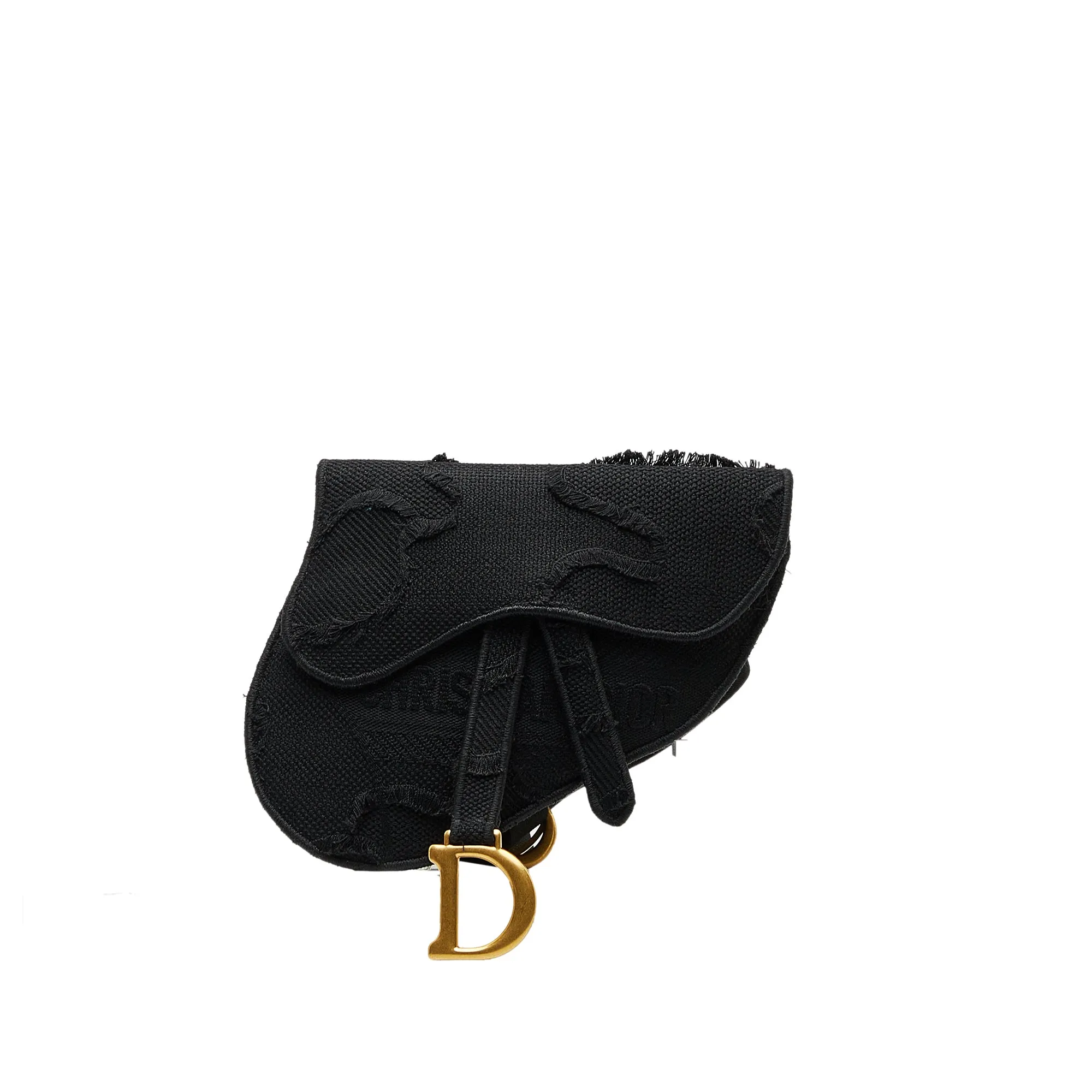 Embroidered Canvas Camouflage Saddle Belt Bag