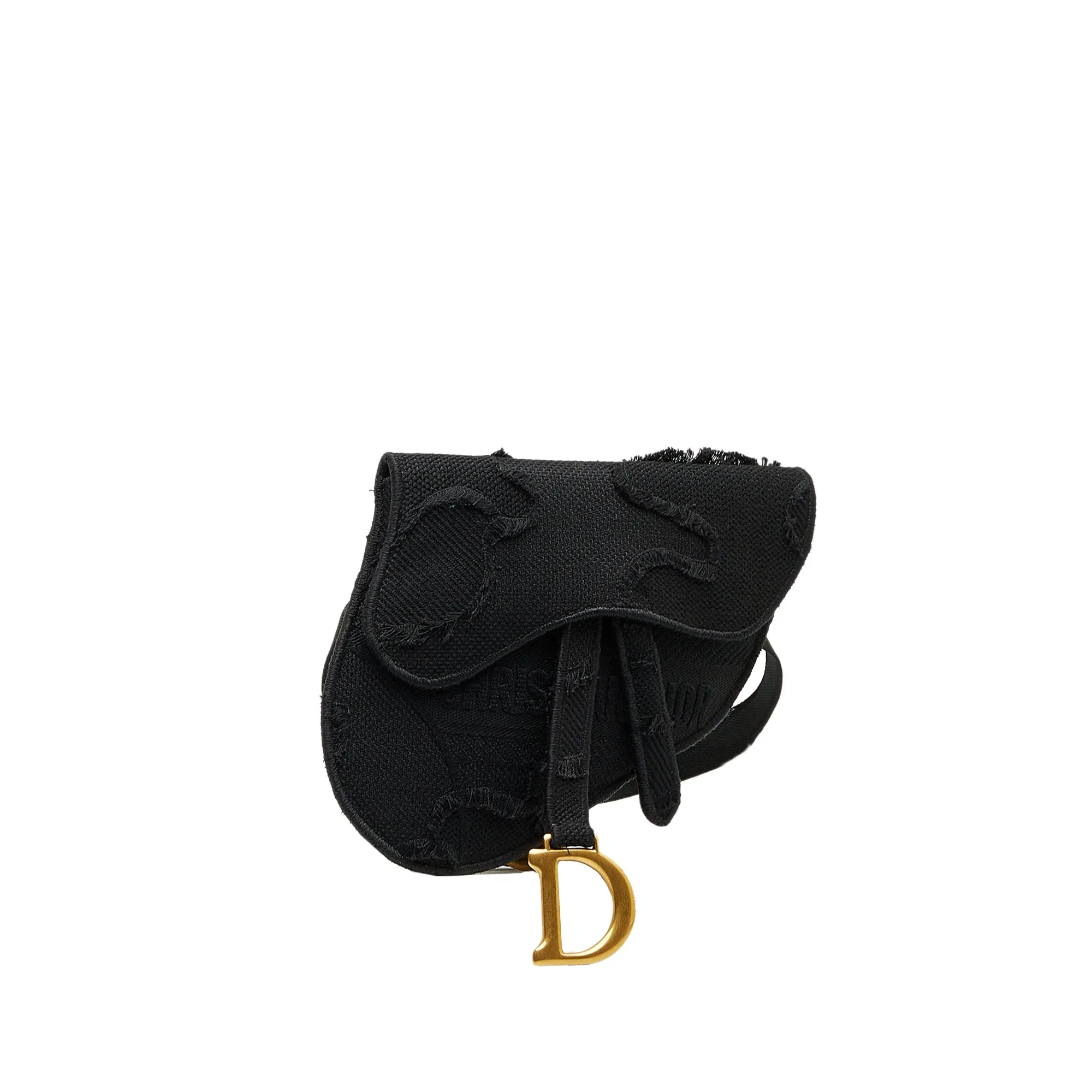 Embroidered Canvas Camouflage Saddle Belt Bag