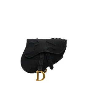 Embroidered Canvas Camouflage Saddle Belt Bag