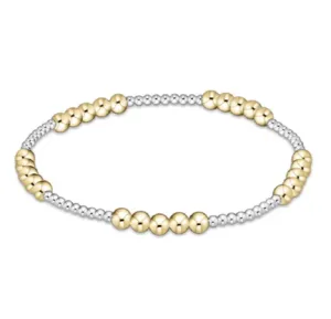 Enewton Classic Blissful Pattern 2mm Bead Bracelet - 4mm Mixed Metal