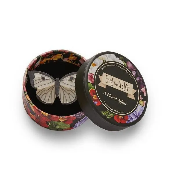 Erstwilder - Social White Cabbage Butterfly Mini Brooch